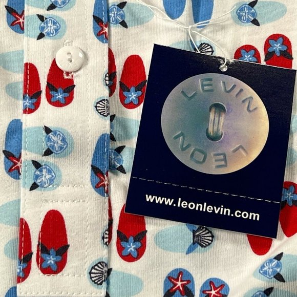 New Leon Levine Polo Shirt Women's Large Short Sleeve Blouse Flip-flop P… - Picture 6 of 9